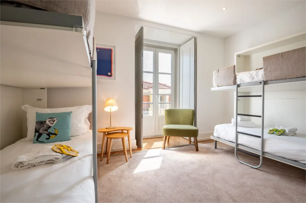 Martinhal Chiado Two-bedroom Deluxe Apartment Bunk bed bedroom