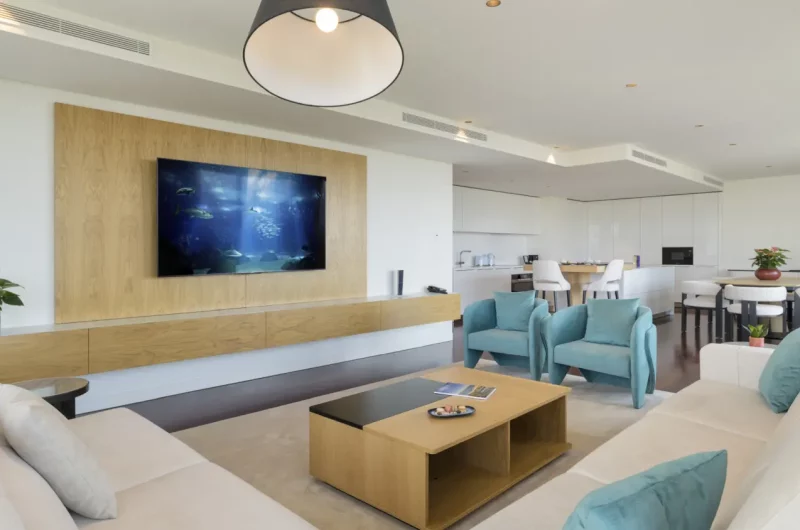 Elegant 4-bedroom apartment with balcony and river views
