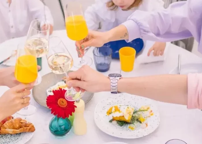 Family has lunch at Martinhal Lisbon Oriente Terrace